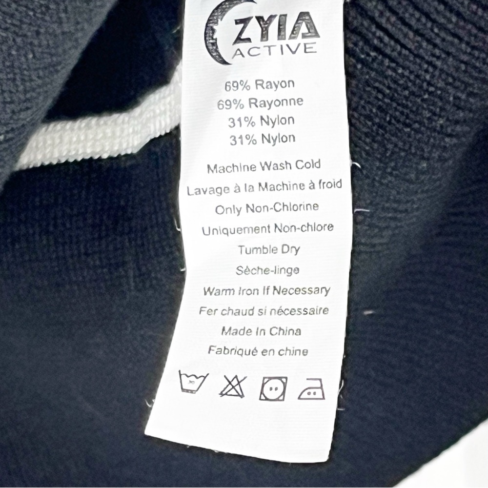ZYIA Active Black Piping Classy Rank Sweater, Size Medium - Picture 4 of 10